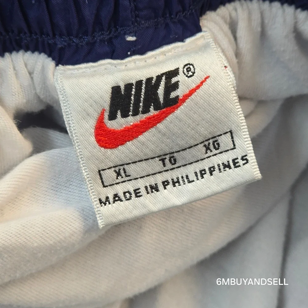 Vintage Nike Windbreaker Track Pants Navy Blue Nylon Baggy XL RN 56323 CA 05553
